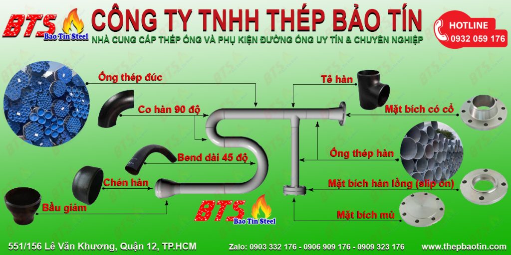 nhà cung cấp thép ống và phụ kiện đường ống Bảo Tín tphcm