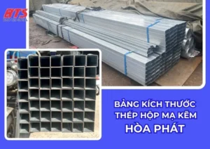 Trong lượng thép hộp mạ kẽm Hoà Phát